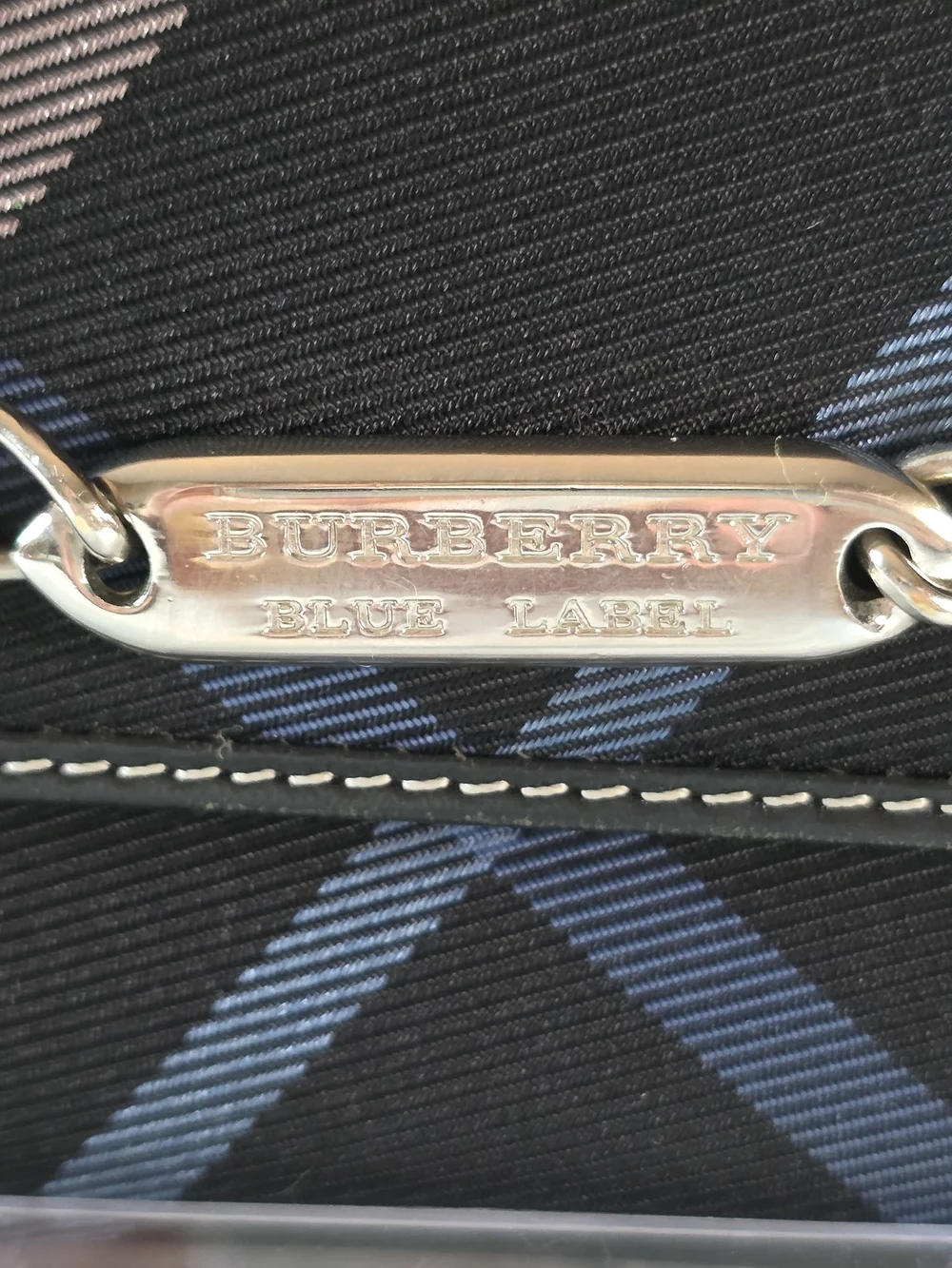 Burberry Blue Label Nova Check Continental Wallet Black Blue